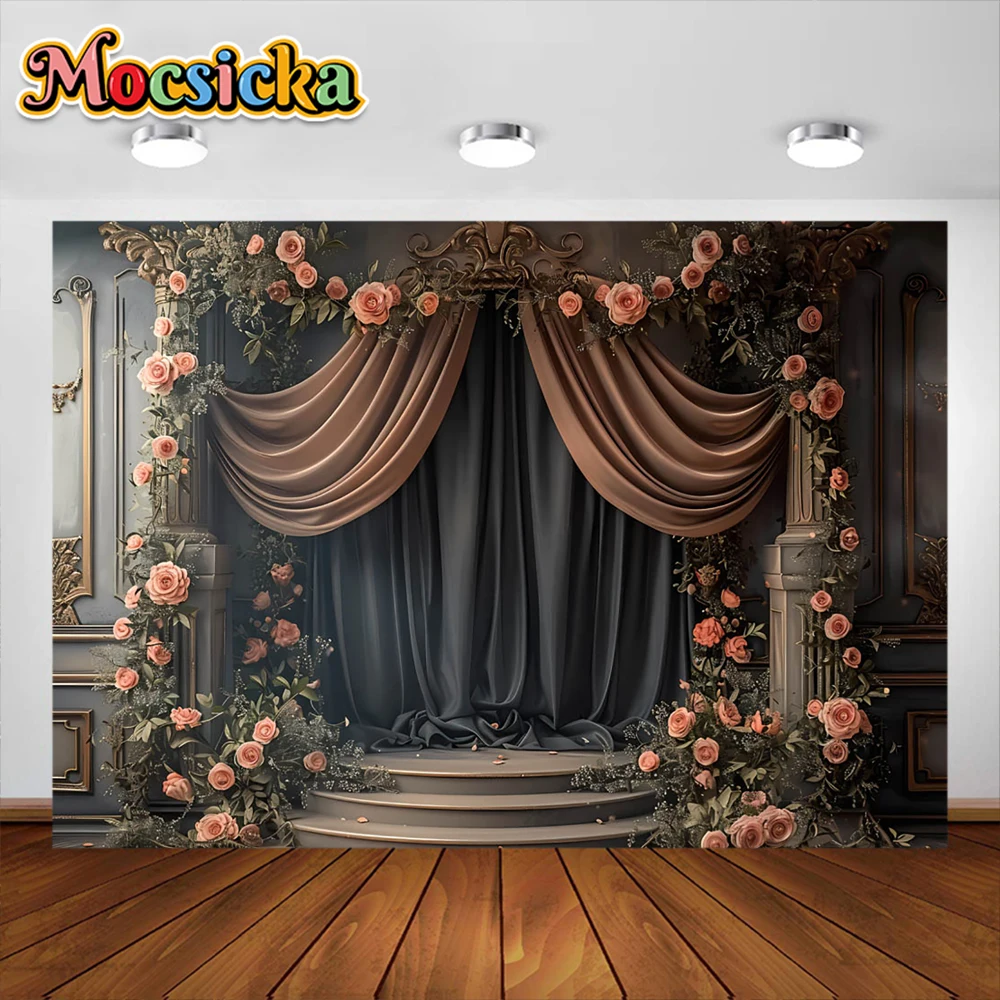 Abstrakte Retro-Fotografie Hintergrund Blumen Garten zimmer Party Dekoration liefert Familie Baby Porträt Hintergrund Studio Requisiten