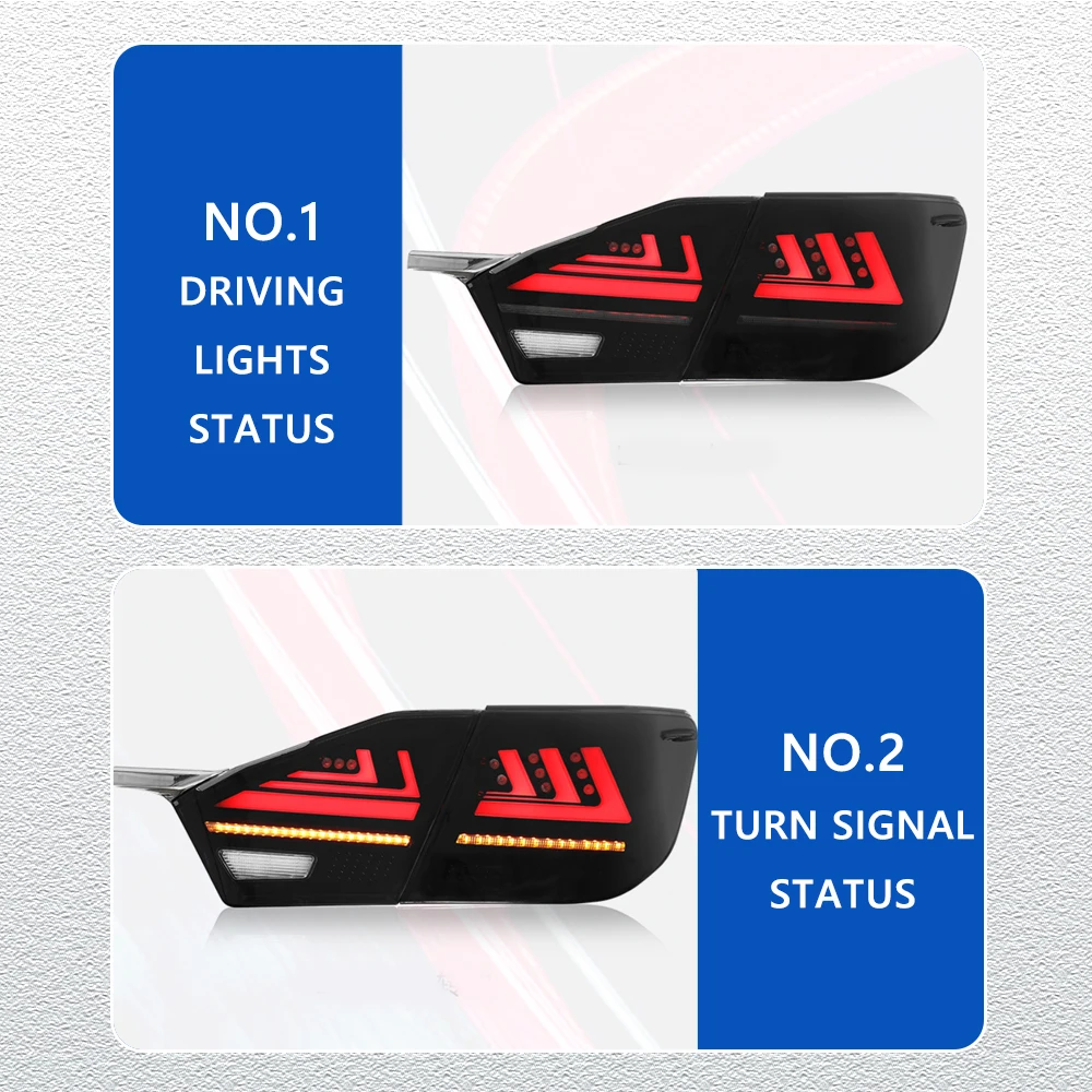 Styling LED Tail Lights for TOYOTA CAMRY 15-17 new style led DRL Car Taillights Assembly Signal Auto Accessories Modified Lamp