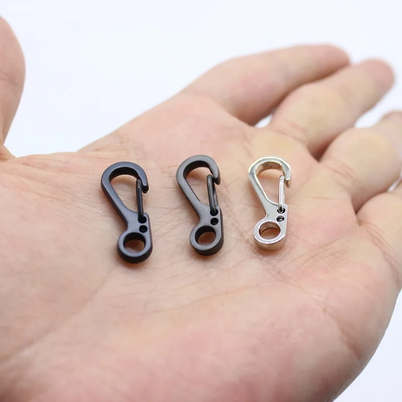 10pcs Super Mini EDC moschettoni a molla chiusura portachiavi Paracord Tactical Hook portachiavi Survival Gear