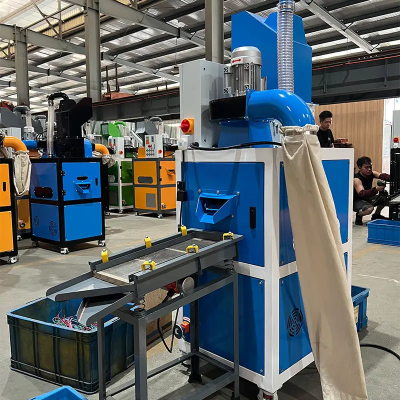 Scrap Cable Granulator Machine Dry Copper Wire Separator Waste Electric Wire Recycling Equipment with Dust Collection