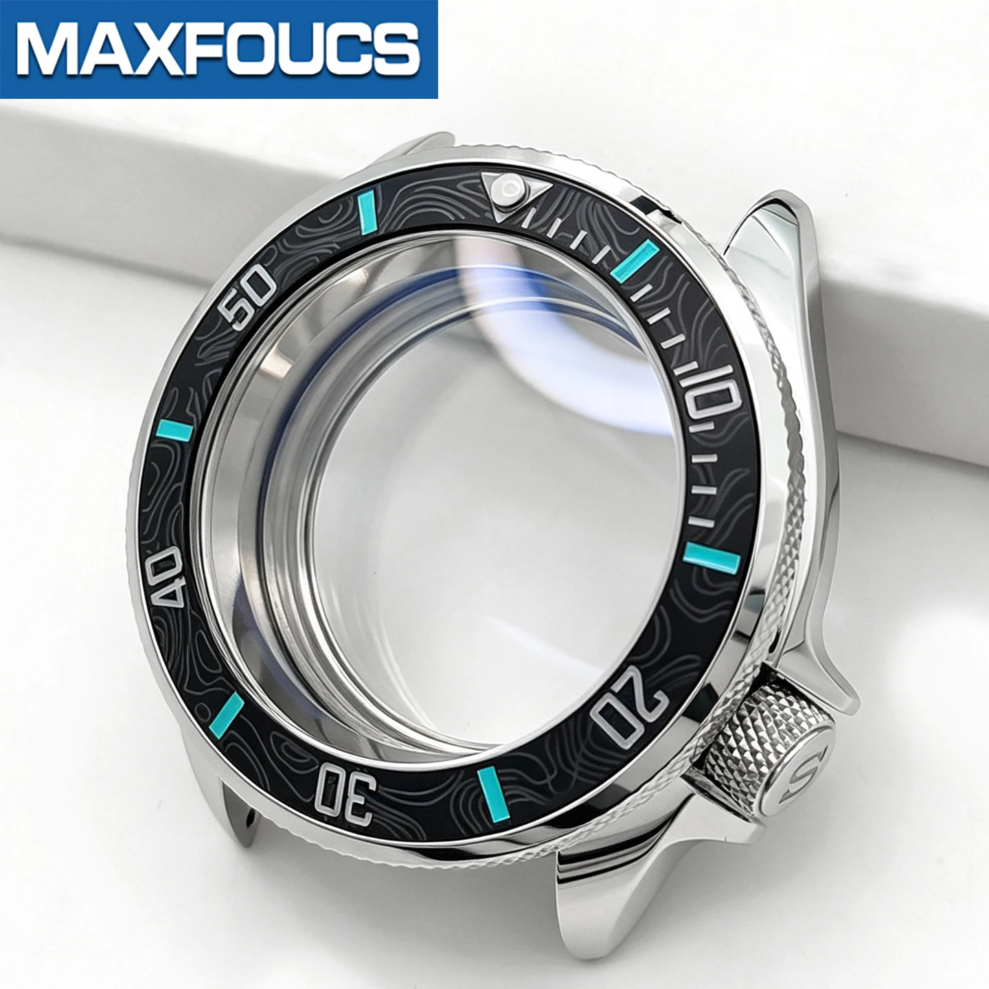 Prospex Geränderte Lünette SKX 3.8 Uhrengehäuse-Set Silber Poliert Passend für NH35/NH36/NH34 MOD Uhrengehäuse-Teile Saphir-Einsatz Maßanfertigung – Detail 11