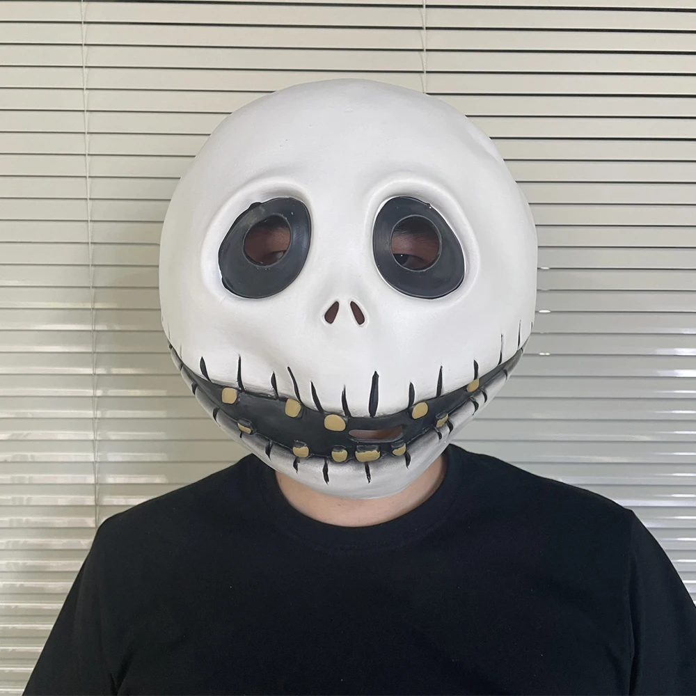 Neu The Nightmare Before Christmas Jack Latexmaske Halloween Kostüm Horror Gruseliger Kürbis Totenkopf Helm Karneval Ostern Purim
