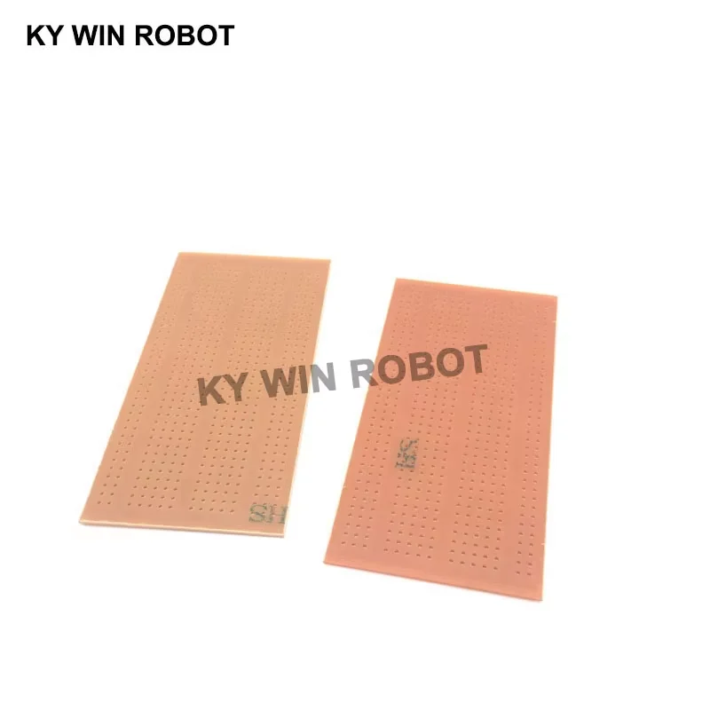 2ชิ้น/ล็อตต้นแบบกระดาษ PCB สากลการทดลองแผงวงจรเมทริกซ์สองหลุมสามรูเชื่อมต่อห้ารู5x10CM