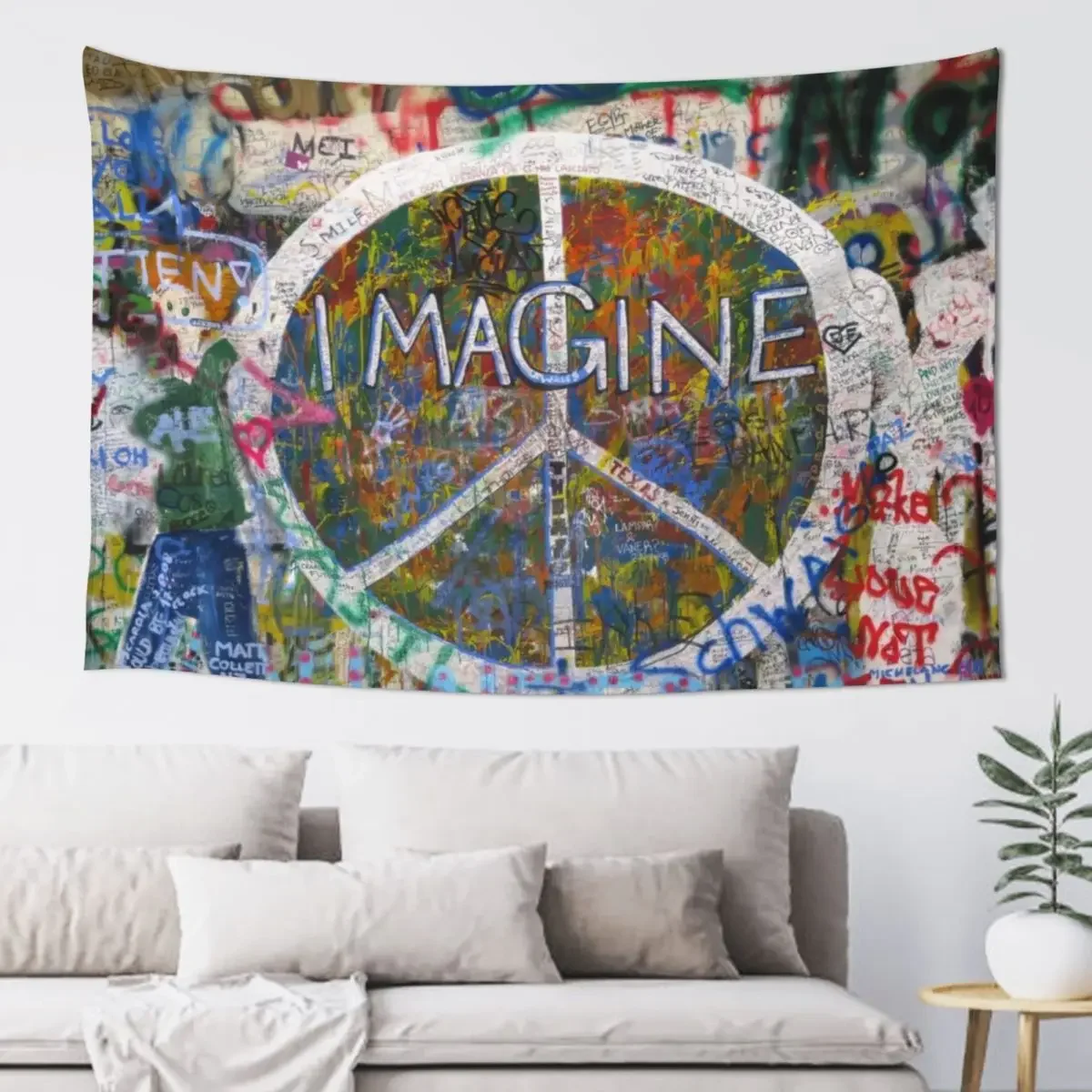 Imagine Tapestry Carpet Wall Tapete For The Wall Aesthetic Room Decoration Decorative Paintings Tapestry