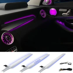 Ambient light For Mercedes-Benz C/GLC X253 W205 2014-22 Passenger Atmosphere Lamp Co-pilot Led Neon Ambient Light 3/12/64 Colors