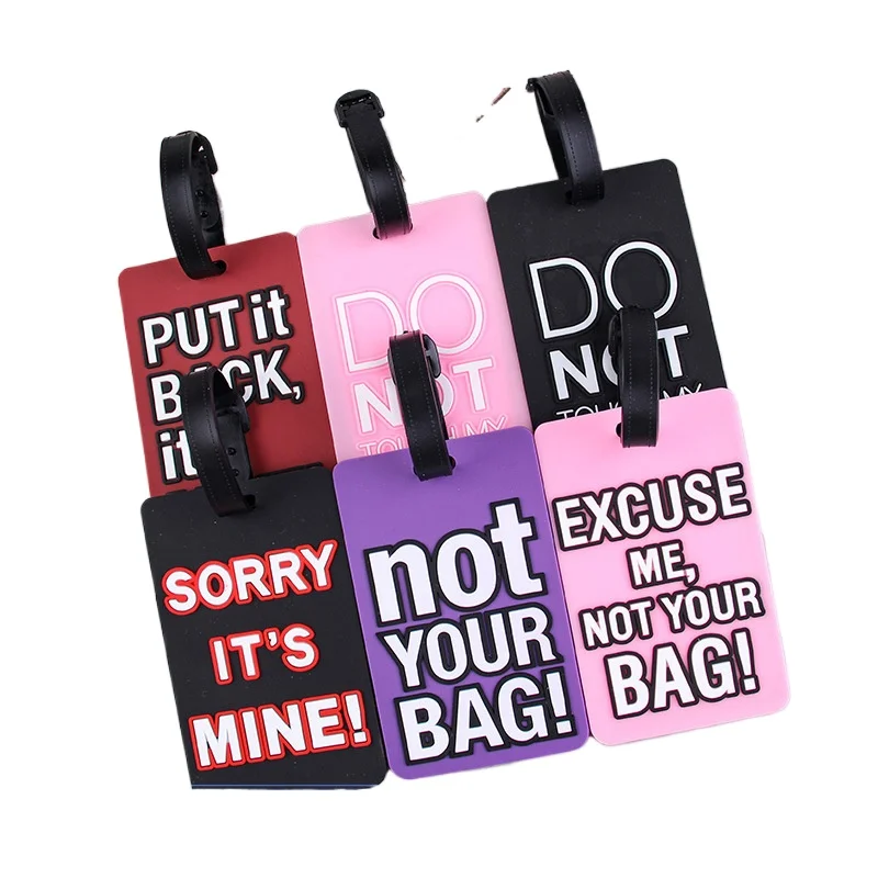 

1pc Fashion PVC Luggage Tags Cute Luggage Tag Letter Printed Boarding Pass Travel Tags Id Name Lable Holiday Travel Accessories
