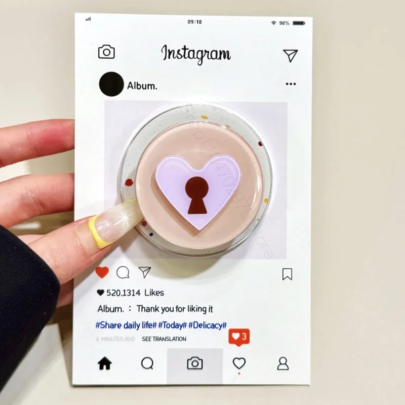 

Корейское милое вращение в форме сердца для Magsafe, магнитная подставка для телефона Griptok Grip Tok для iPhone 15, чехол для беспроводной зарядки, держатель