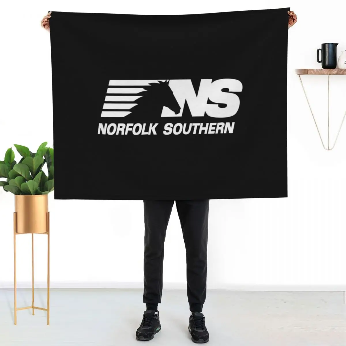 

Norfolk Southern Throw Blanket All Season Lightweight Soft Blanket for Bed