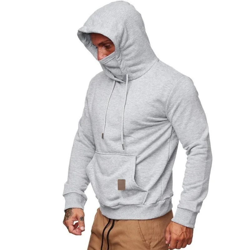 Men's Autumn and Winter Fleece-Lined Hooded Sweatshirt - Cozy Streetwear Pullover Trendy Long-Sleeve Casual Top for Hoodies