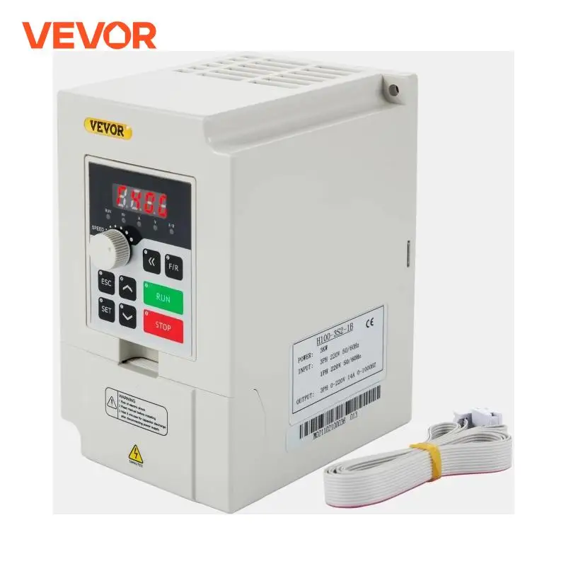 

VEVOR 2.2/3/4/7.5KW VFD Frequency Inverter 110V/220V 1/3P Input 3P Output Variable Frequency Drive CNC Motor Inverter Converter