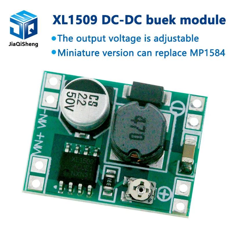 Moduł zasilający XL1509 DC-DC, Ultra-mały rozmiar, obniżanie mocy, 2A, regulowany, dla Arduino, zestaw startowy, Diy, kompatybilny z LM2596S, XM1584