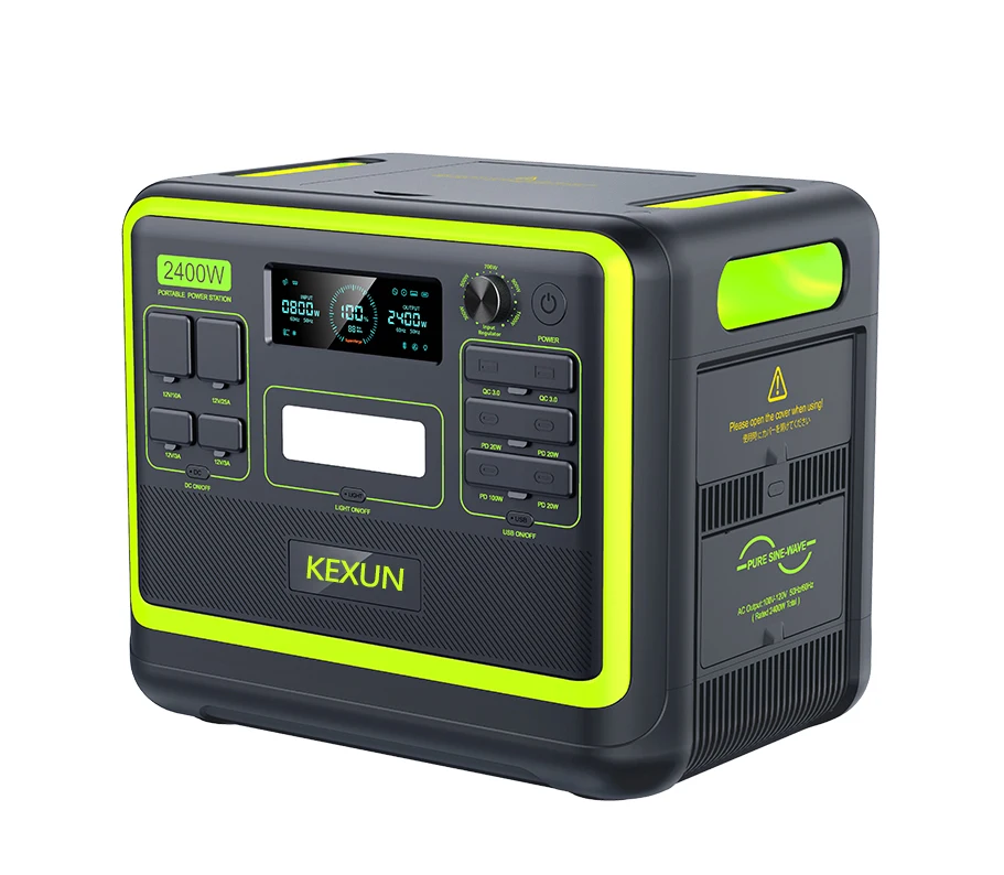 2048Wh Portable Power Station Solar Panel MPPT Controller RV Port Cigar Lighter Pure Sine Wave Generator for Car Energy