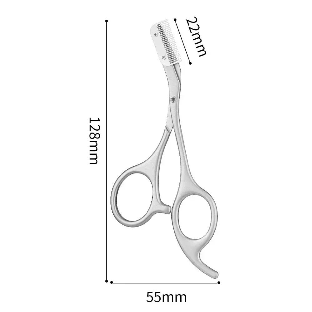 Nowe Nożyczki do Brwi ze Stali Nierdzewnej Metalowa Tekstura Uniwersalny Modelator Trymer do Brwi Wbudowany Grzebień Narzędzie do Pielęgnacji Narzędzie Kosmetyczne
