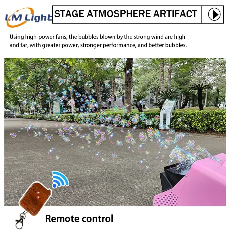 LM 300W ขายร้อนเวทีมืออาชีพอุปกรณ์เอฟเฟกต์พิเศษงานปาร์ตี้เครื่องฟองสบู่กลางแจ้งสําหรับงานแต่งงาน