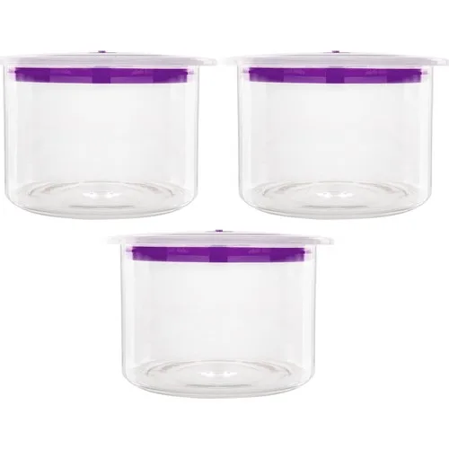 Mama Camilla Pcs Set Set Silicone Jar With Lid Spice Borosilicate Vacuum Cover Pyrex Linda 6283 Purple