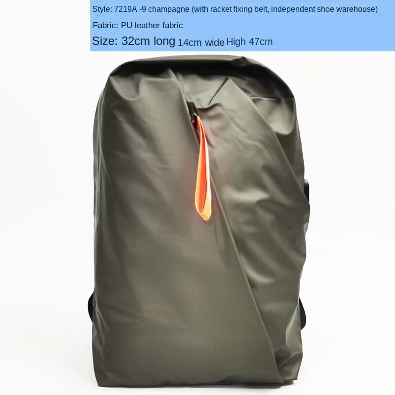 Badminton Backpack Large Capacity PU Lightweight Multifunctional Basketball Bag Tennis Padel Racket Bag with Shoe Compartment