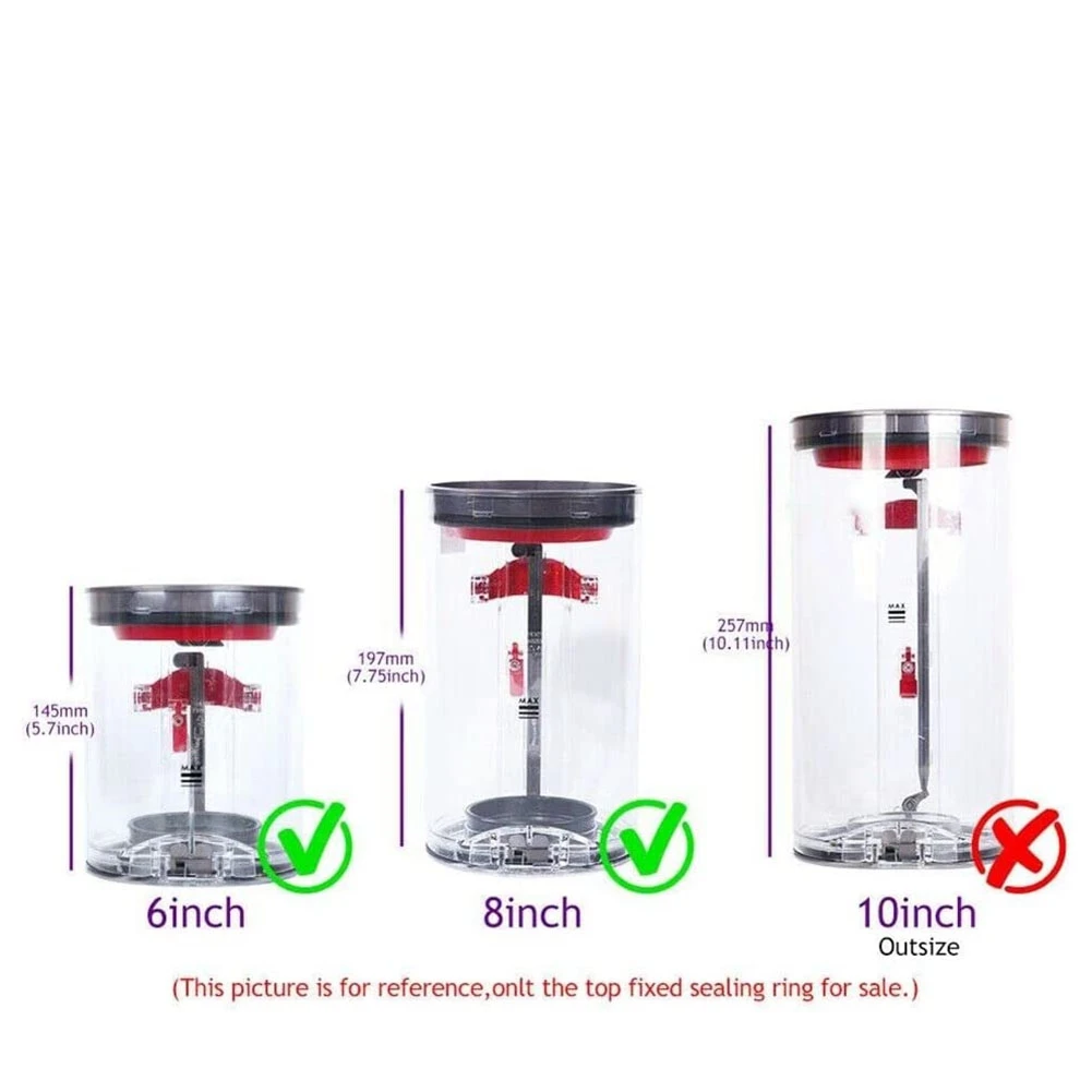 Anillos de sellado para contenedor de polvo, piezas de aspiradora dy-son V11/Sv14/Sv15, compatibles con tazas dy-son Bin 970050-01