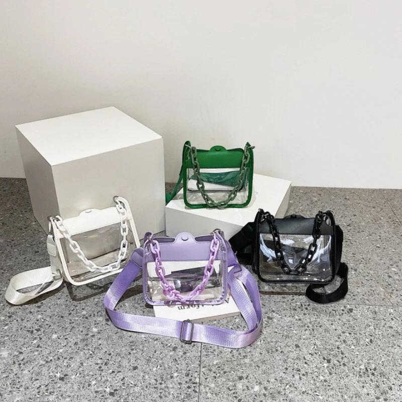 

Large Capacity Crossbody Bags for Women Shoulder Bags Transparent Chain Purse and Handbags Designer Bag Bolsos De Mujer Сумка