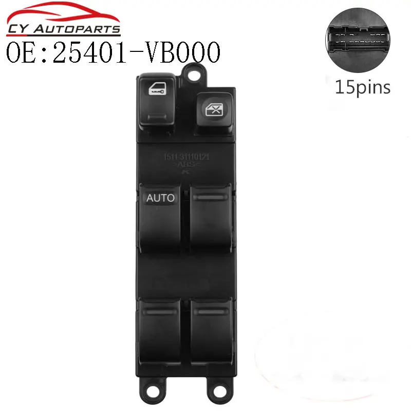 25401-VB000 25401VB000 New Power Window Switch For Nissan Navara Pickup D22/Paladin Ka24de