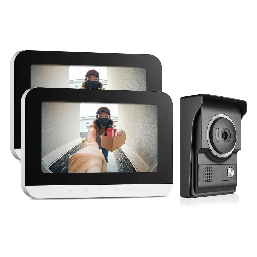 Tuya WIFI Video Intercom 7 "Türklingel Mit Kamera und Monitor Hause Türklingel Gebäude Zwei-Wege Intercom audio Remote Entsperren