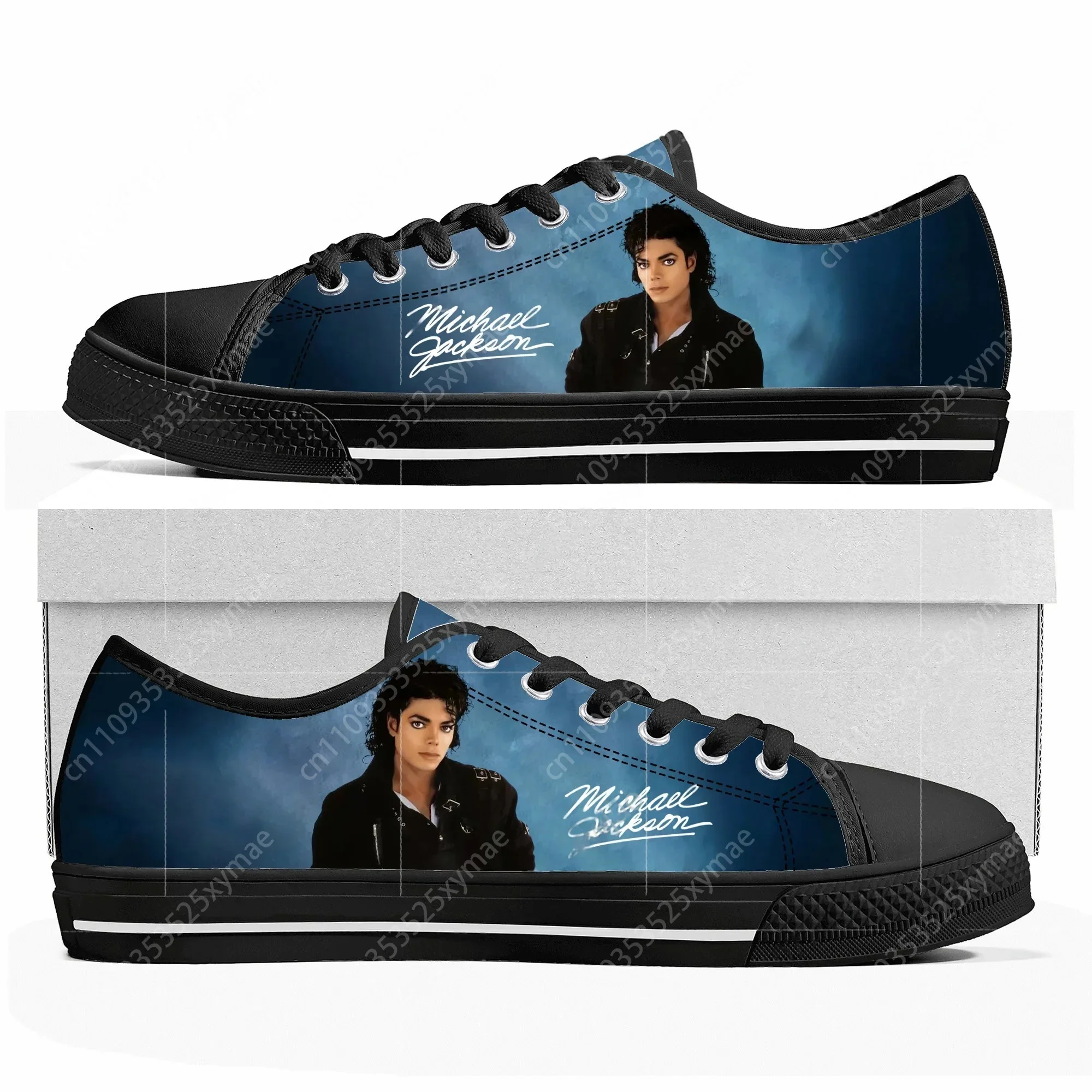 Michael Jackson Dance Singer Low Top Lightweight Sneakers Mens Womens Teenager High quality Canvas Sneaker Travel Casual Shoes