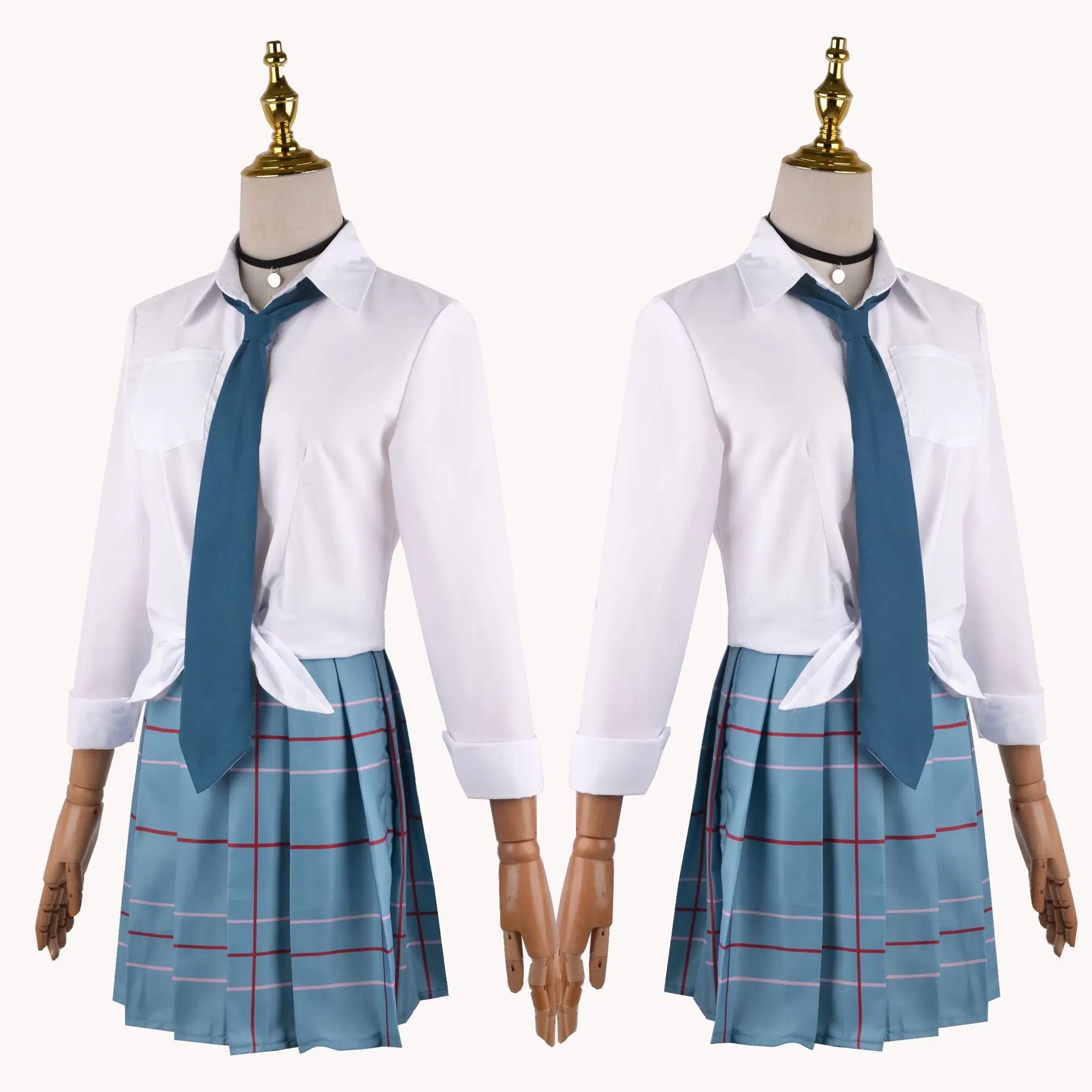 Disfraz de Anime My Dress Up Darling Kitagawa Marin, uniforme escolar JK, camisa, falda, Disfraces de Halloween, trajes para niñas y mujeres