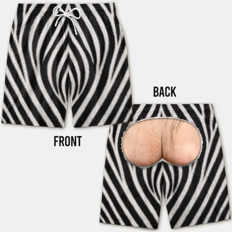 Multicolor Animal Print Beach Shorts Men Tiger Zebra Leopard Giraffe Cow Summer Cool Loose Fashion Trendy Streetwear Novelty