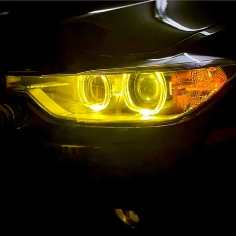 Желтый DRL-чип для BMW 3 серии Angel Eyes F30 F31 F35 Pre LCI 2012-2016, ксеноновые дневные ходовые огни, Plug and Play