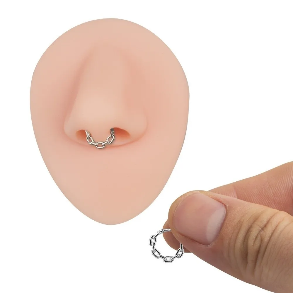 Simulation Design Body Piercing Practice Model Human Face Features Flexible Silicone Silicone Body Model Practice Friendly