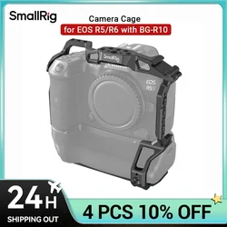 SmallRig EOS R5 R6 R5C Camera Cage for Canon EOS R5/R6/R5C with BG-R10 Battery Grip Aluminum Film Movie Making Camera Video Cage