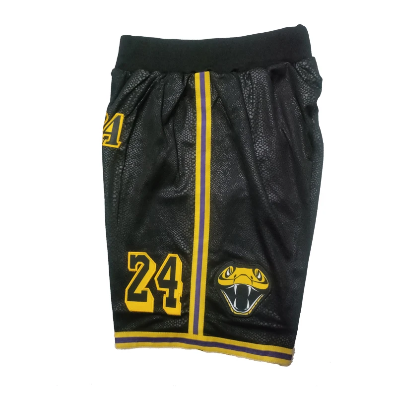 Basketball shorts Black Mamba 8-24 Snake skin Four pockets Sewing embroidery outdoor sport Beach pants Training 2024 New style