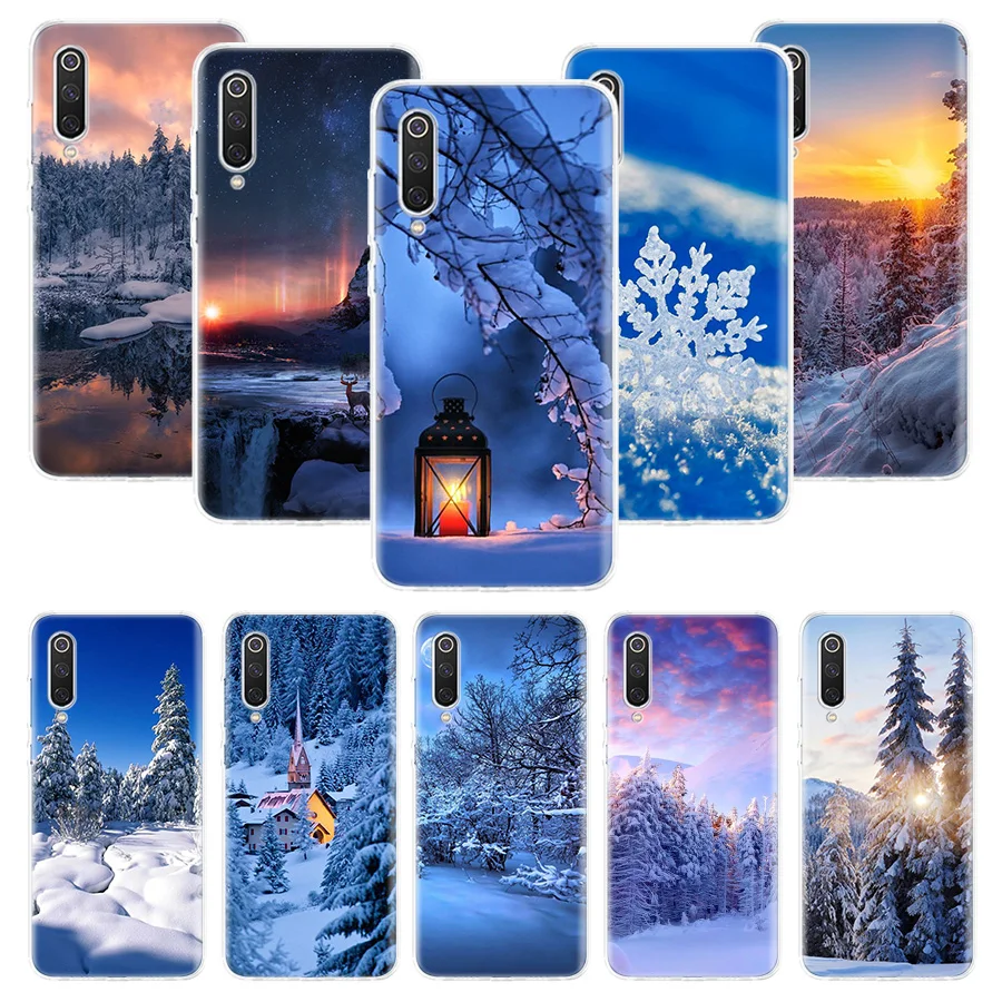 Winter white snow Christmas Phone Case For Xiaomi Redmi Note 13 12S 12 11S 10 9 8 10S 11 11T 11E Pro Plus + 9S 8T 7 5G Cover Coq