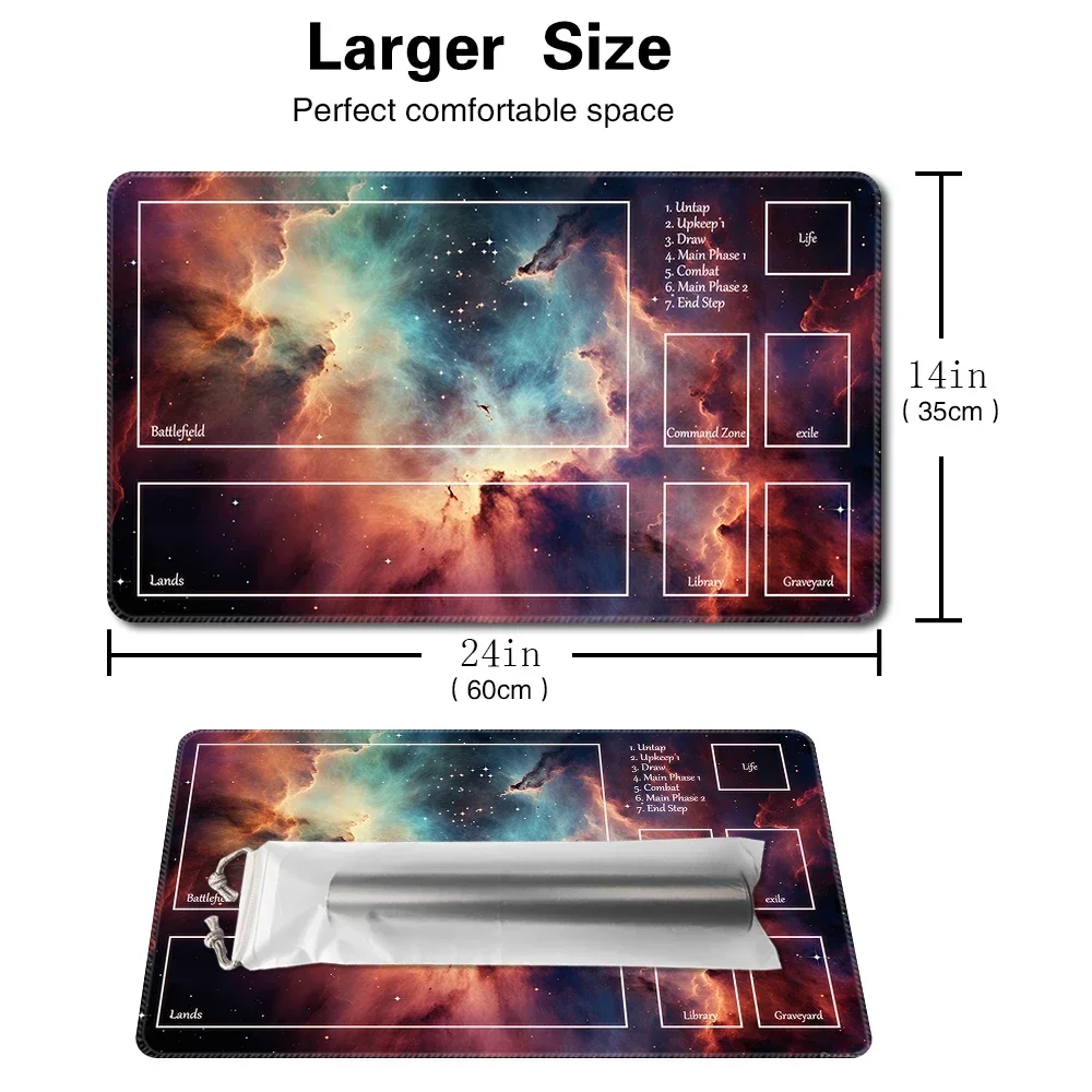 Nebula Noodle- Board Game MTG Playmat Game Mat Size 60X35 CM Compatible for TCG