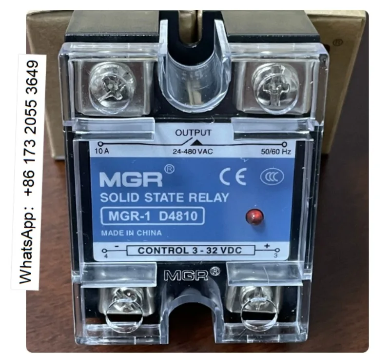 3pcs MGR-1-D48 Series Solid State Relay D4810 D4820 D4825 D4840 D4860 D48100 DC3-32V Control AC24-480V 10A-100A SSR Replacement
