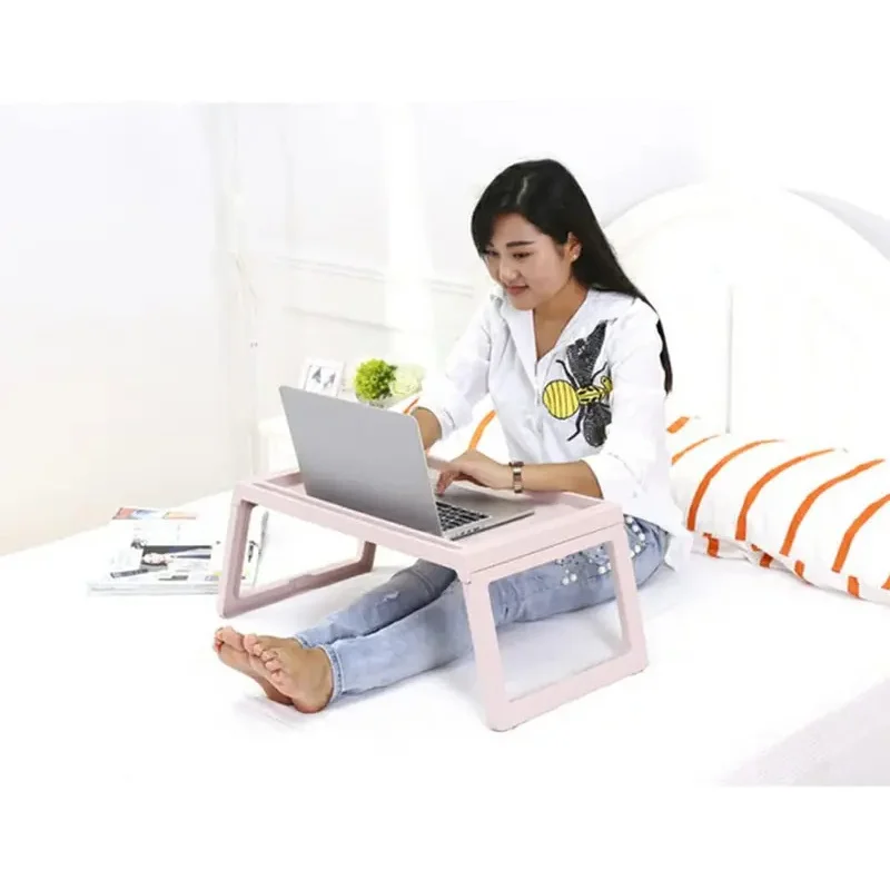 Foldable Laptop Desk Multifunctional Plastic Table, Ideal For Use On Bed Or Sofa. Height-Adjustable, Perfect For Home