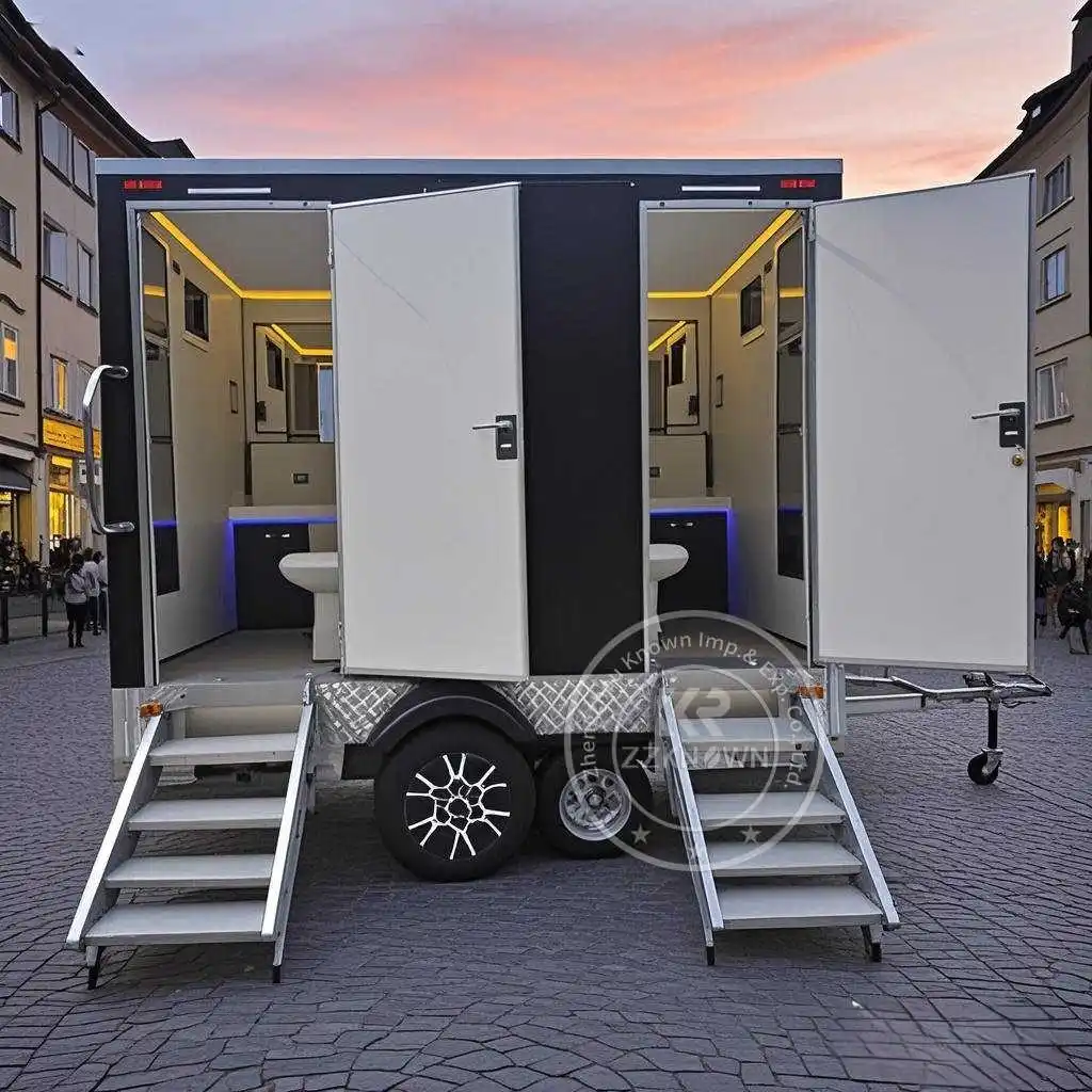 Высокое качество на заказ дешевый низкая цена мобильный туалетный прицеп роскошный мобильный портативный туалетный прицеп мобильный VIP туалетный прицеп