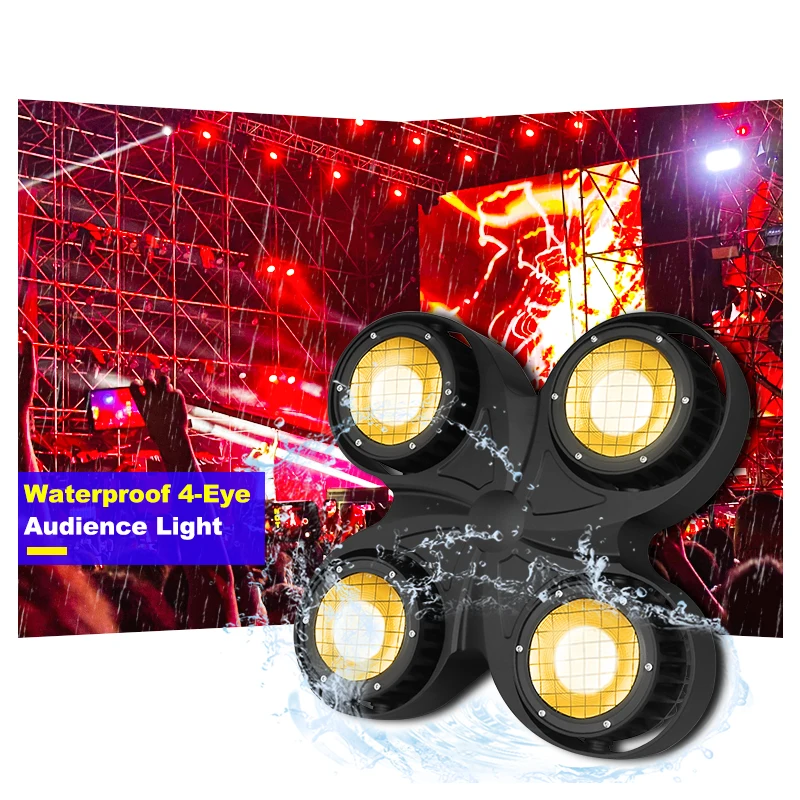 Stage Lights, Warm White Light, IP65 Compatible for Outdoor Concert Theatre Events, Four-Eyed Viewer Lights