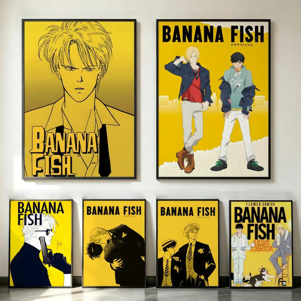 comic Banana Fish Poster Poster HD Trendy SelfAdhesive Wall Art Print For Living Room Bedroom Dorm Office Home Gift
