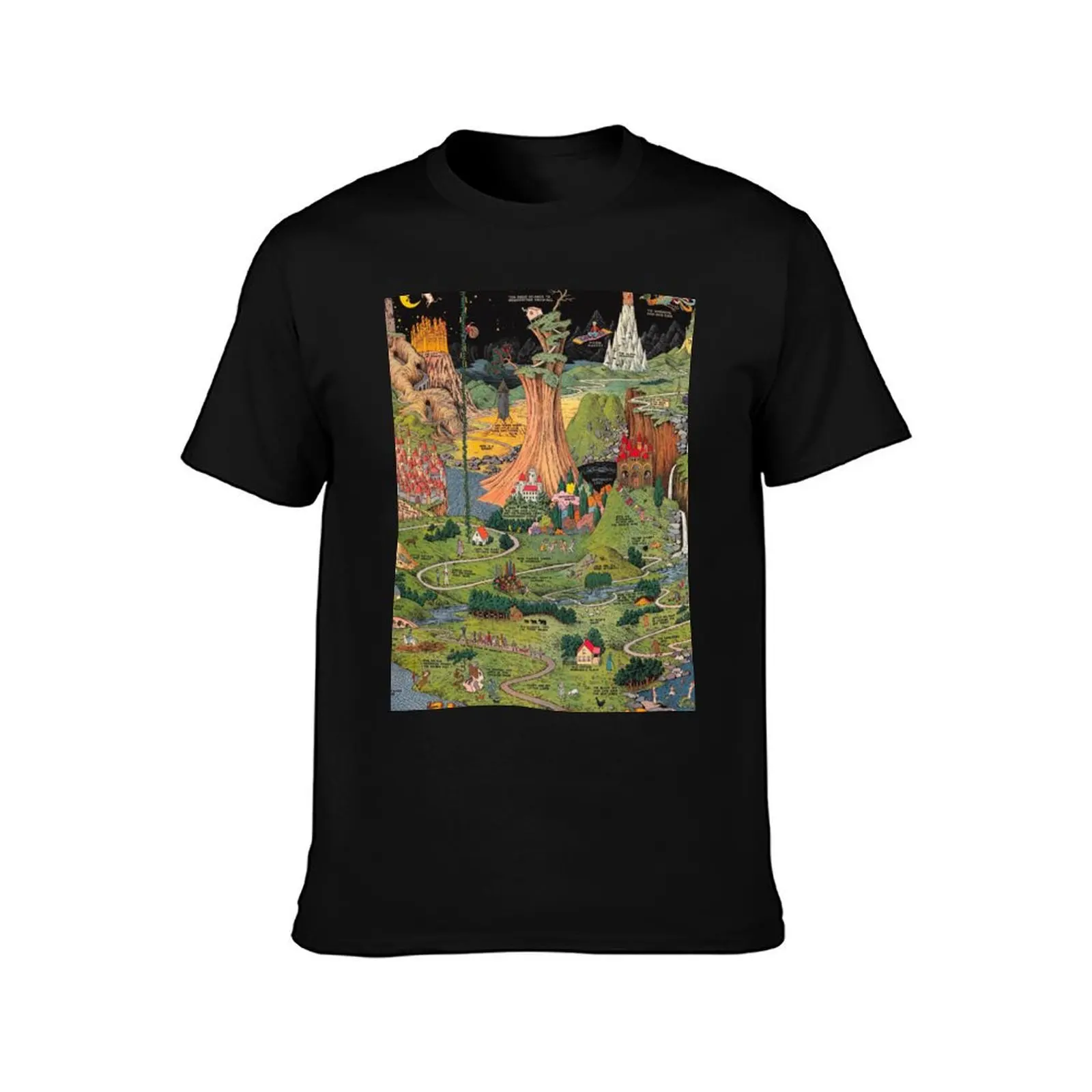 The land of make believe. Published by Jaro Hess 1930 Cornucopia of Fairy Tales Detailed Labeled Map Fun Magical Fantasy T-Shirt