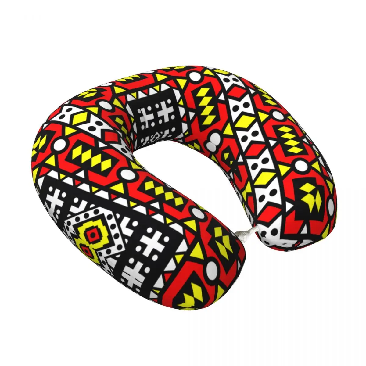 Custom Kizomba Samakaka Ankara Travel Neck Pillow African Pattern Wax Design Head Support Pillow Cushion Trains