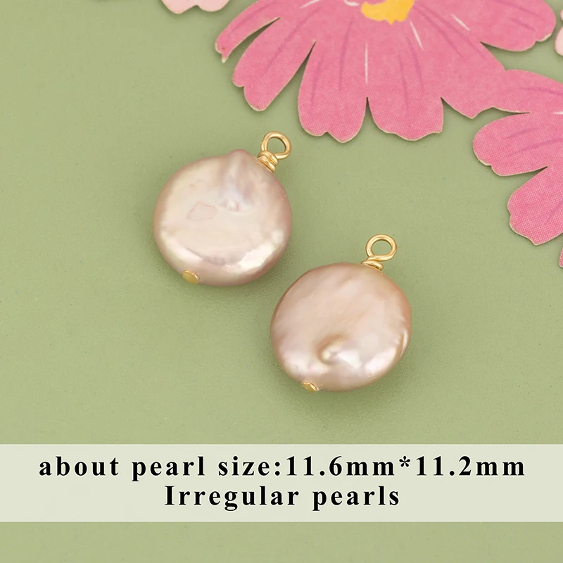 assoonas, 2 Stück/Set, MH06, Schmuckzubehör, 18k vergoldet, Kupfer, Naturperle, handgefertigt, Anhänger, Schmuckherstellung, DIY-Anhänger – Detail 9