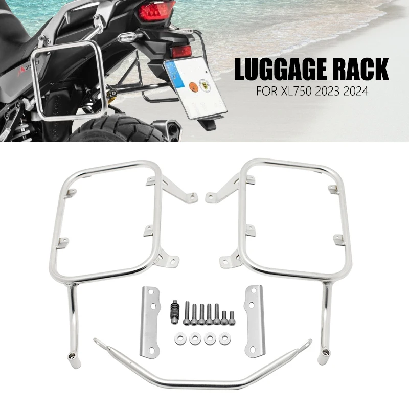 

For Honda XL750 Side Case Luggage Rack Bracket Kit Transalp 750 2023-2024 Side Box Bag Pannier Trunk Support Saddlebag Holder