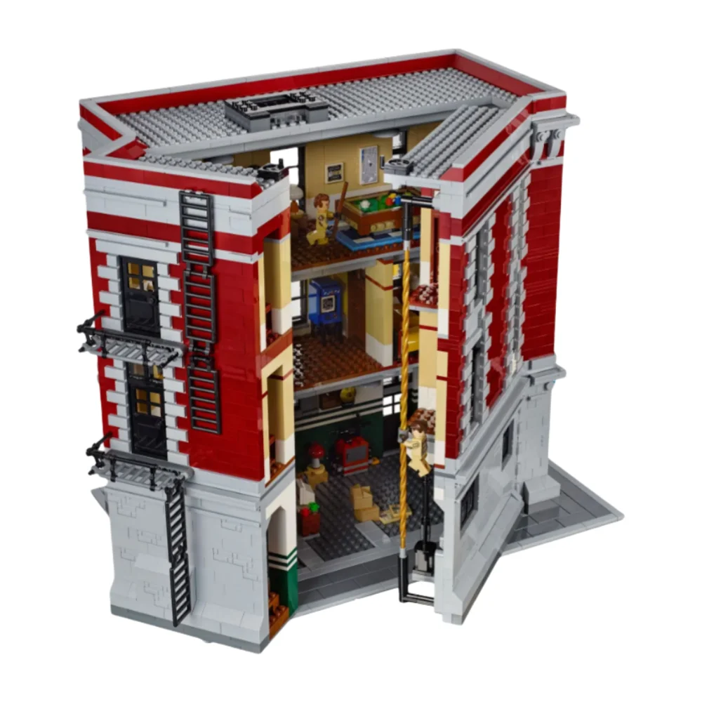 4634 قطعة Ghostbusters Firehouse 16001 83001 المقر الرئيسي اللبنات هدايا عيد الميلاد عيد الميلاد مجموعة متوافقة أ