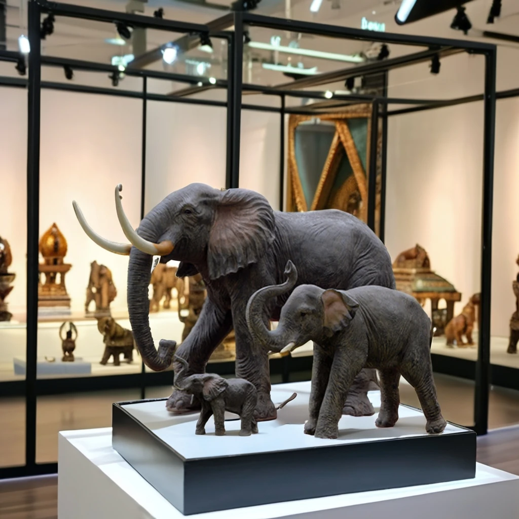 

#@2022 Hot Sale Sculpture Park Garden Decoration High Quality Fiberglass Animal Elephant Statue Sculpture