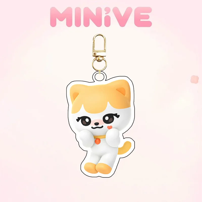Ive Minivek Kpop Group Idol Acrylic Keychain Lovely Bag Charms Pendant Fans Gift Key Chain Souvenir Creative New Kingring Cute view 5