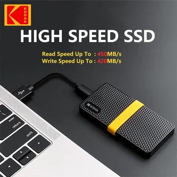 Kodak x200 portátil ssd 1tb 512g usb 3.1 tipo c disco rígido externo 512gb 256gb unidade de estado sólido para ps4 portátil macbook pc