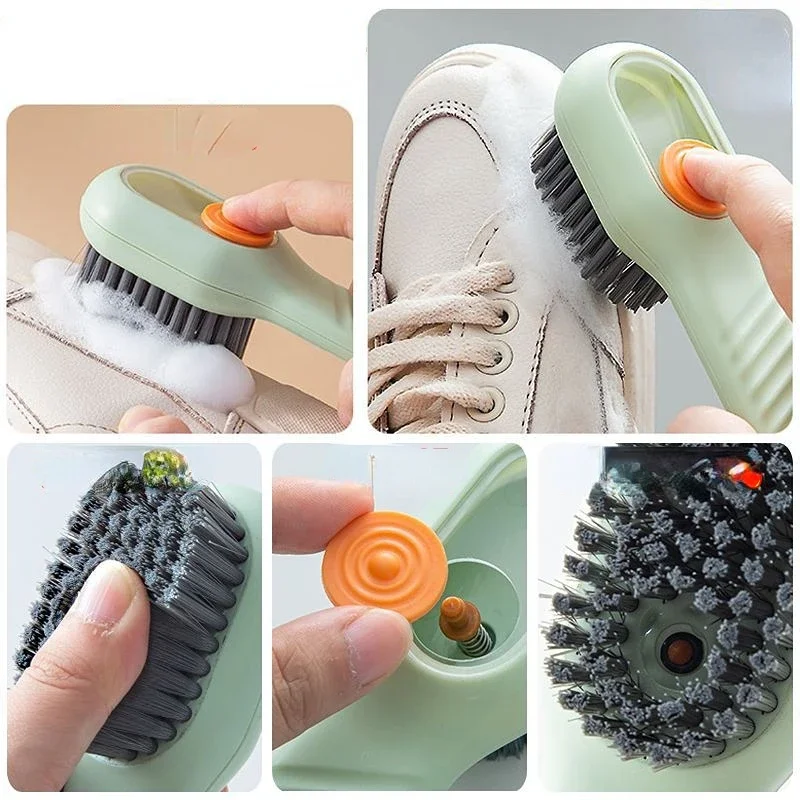 

Multifunction Soft Bristled Liquid Shoe Brush Long Handle Brush Clothes Brush Shoe Clothing Board Household Cleaning Tool