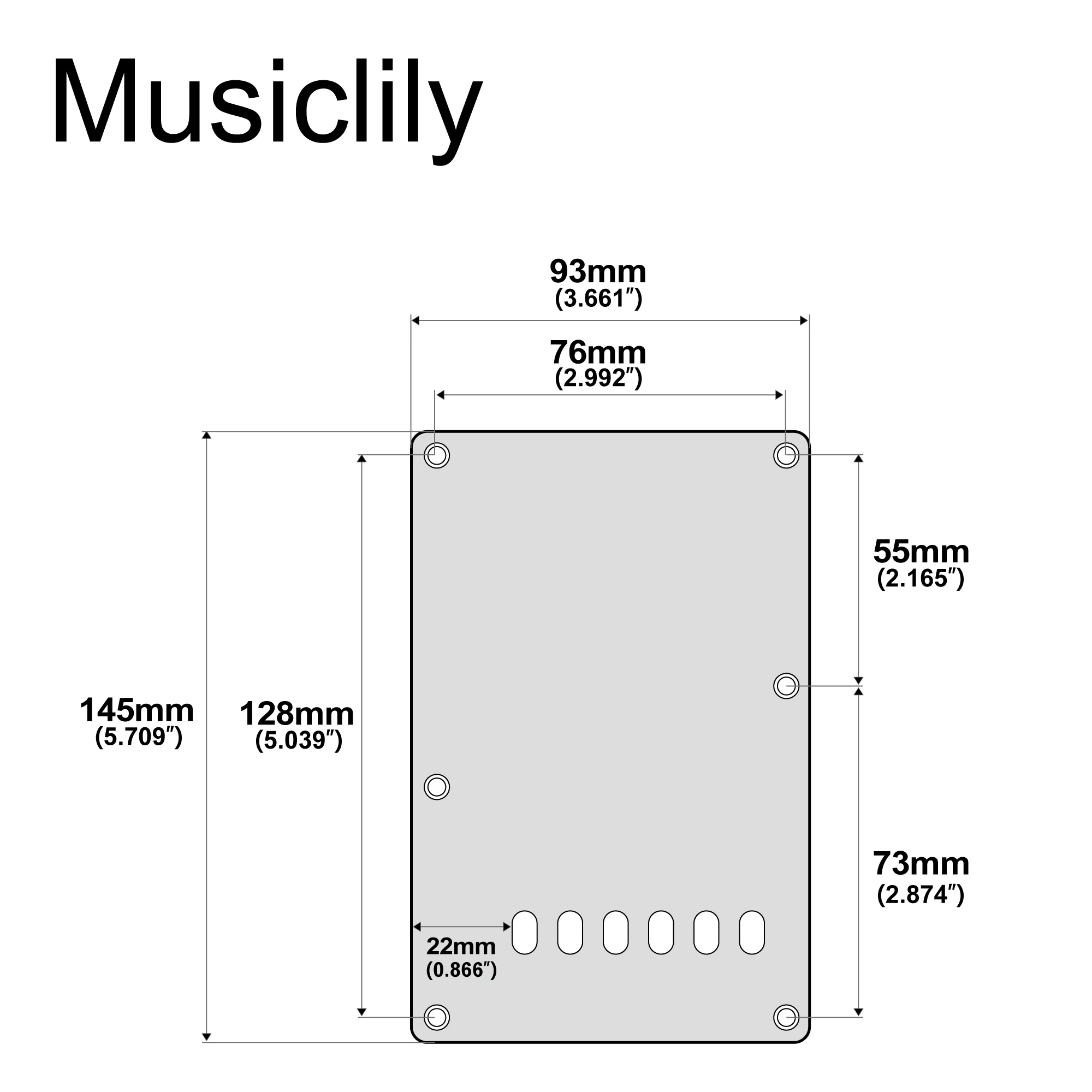 Musiclily Pro 6 Holes Back Plate Tremolo Cavity Cover Backplate for Affinity Series Squier ST Guitar, 4Ply Abalone Shell