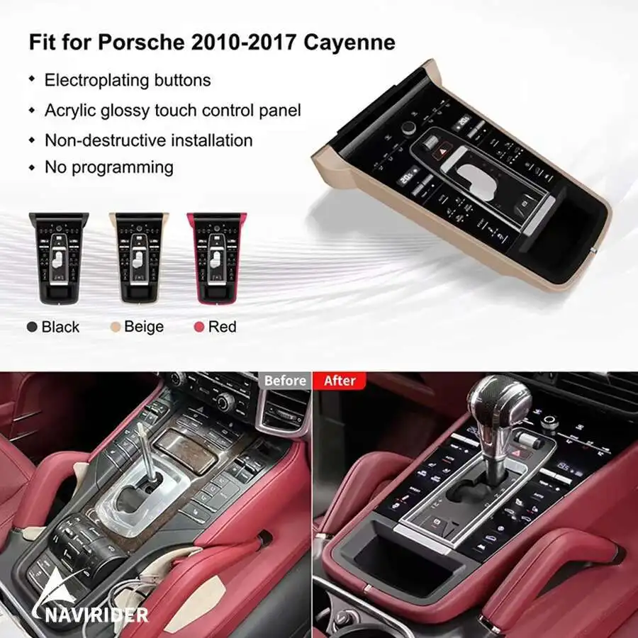 Android Screen Central Console Panel HU Car Interior Upgrade Kit For Porsche Cayenne 2010-2017 Carplay GPS Multifuntional LCD