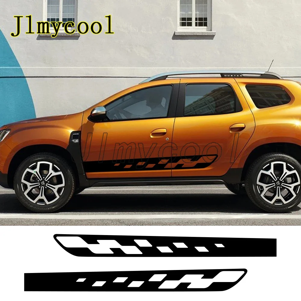 

2 шт. виниловая пленка для Renault Dacia Duster тюнинг автомобильные наклейки Стайлинг боковые полосы DIY авто спортивная графика наклейки наклейка